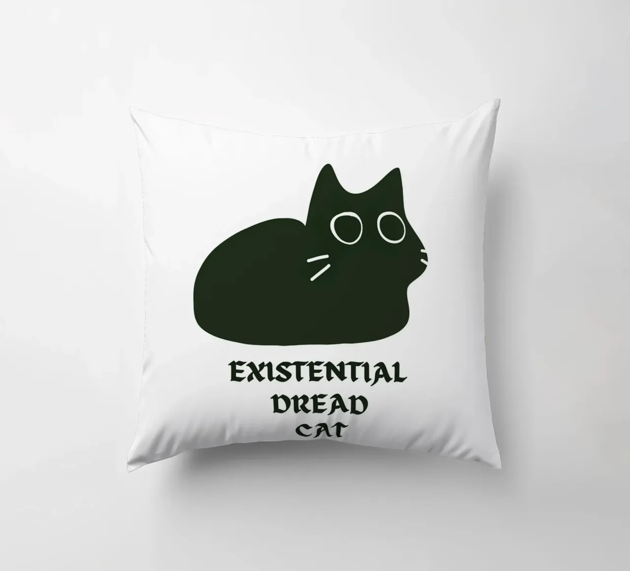 Existential Dread Cat cuscino da Melty Shirts