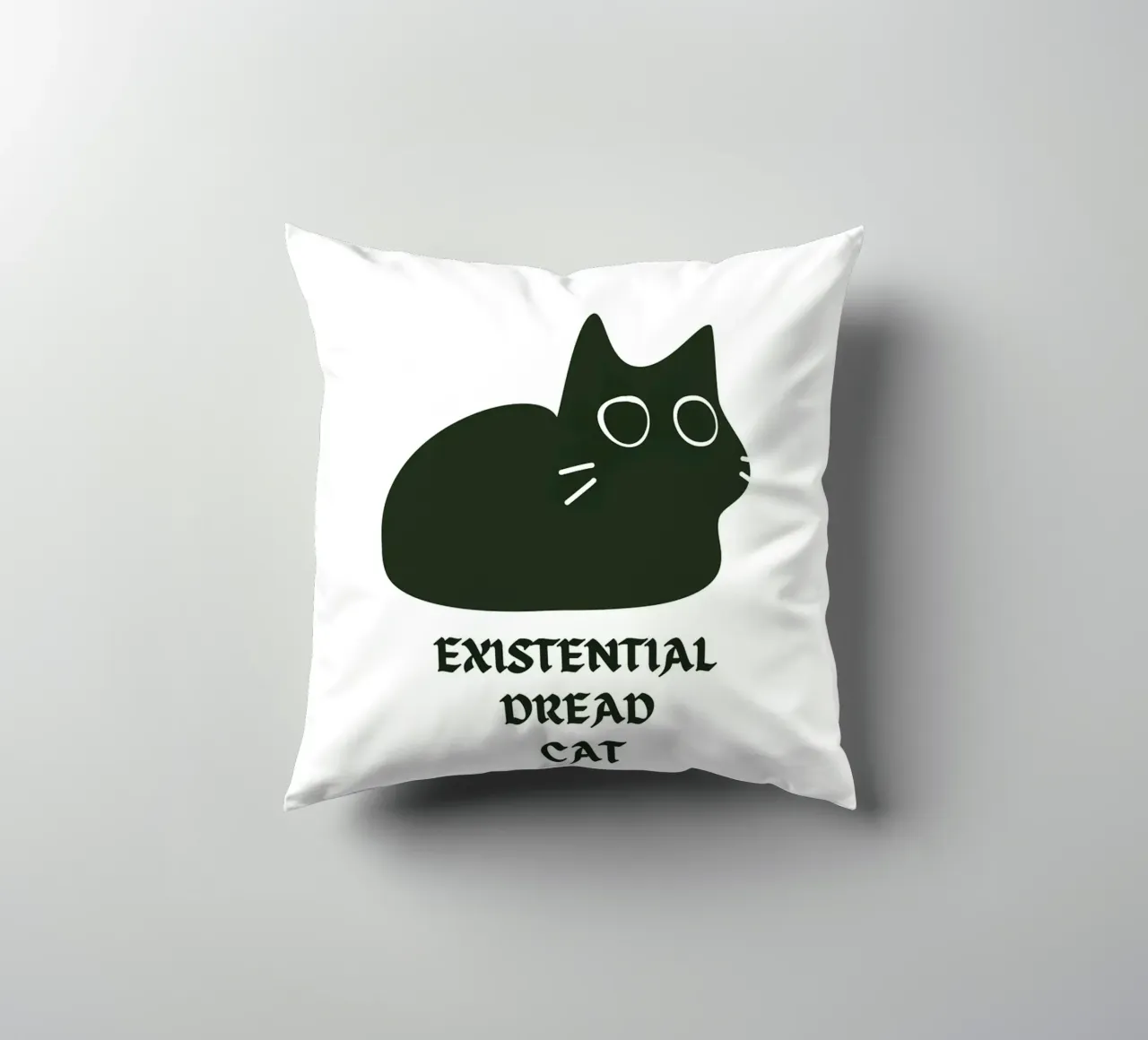 Existential Dread Cat cuscino da Melty Shirts