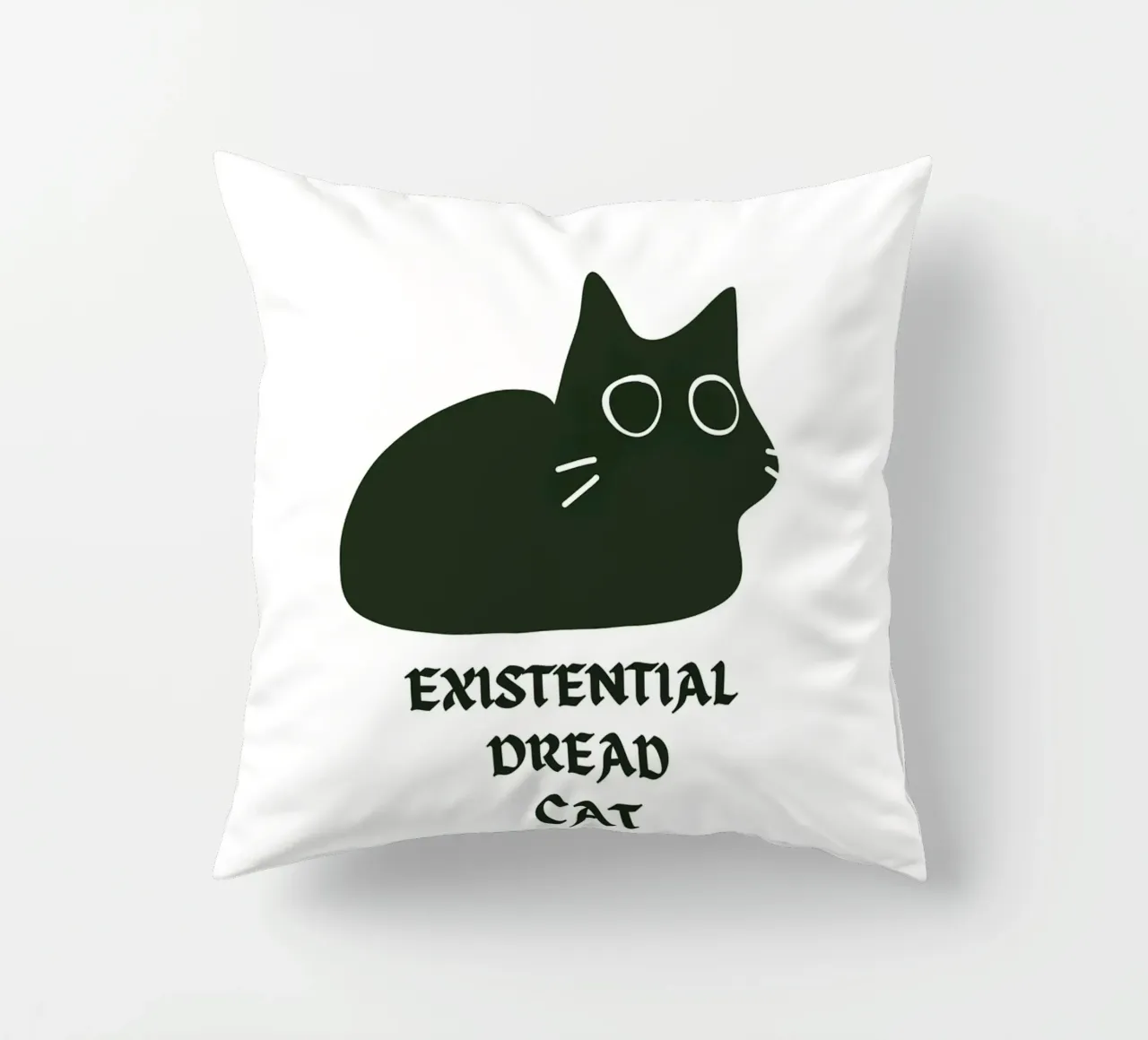 Existential Dread Cat cuscino da Melty Shirts