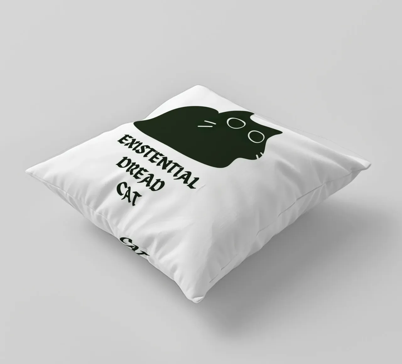 Existential Dread Cat cuscino da Melty Shirts