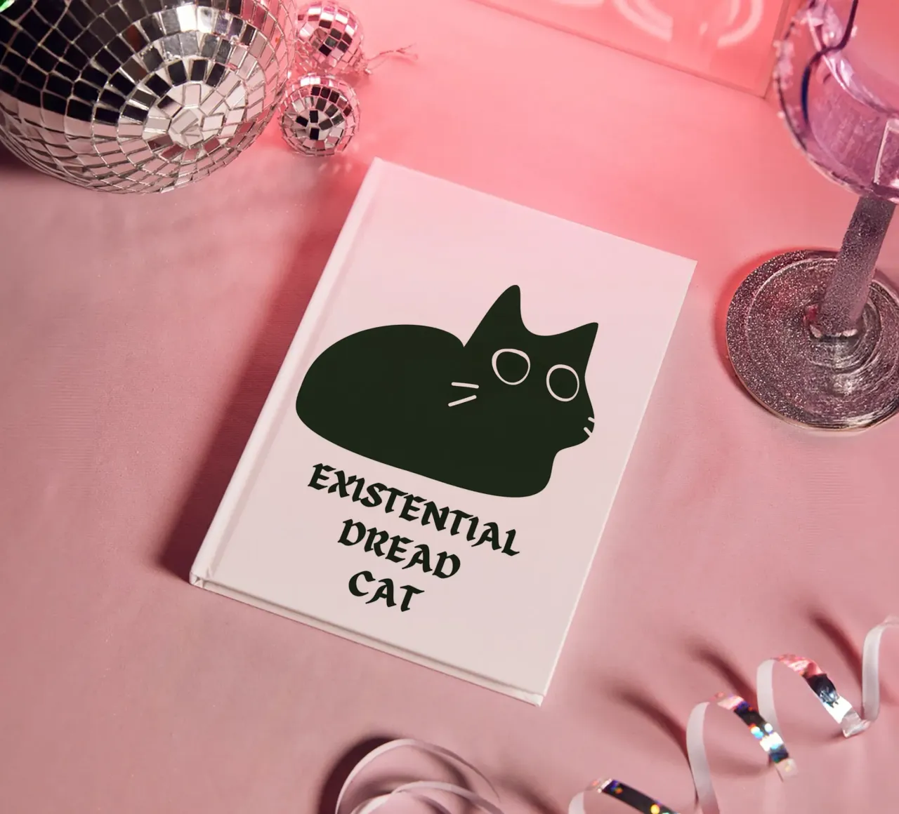 Existential Dread Cat notebook by Melty Shirts