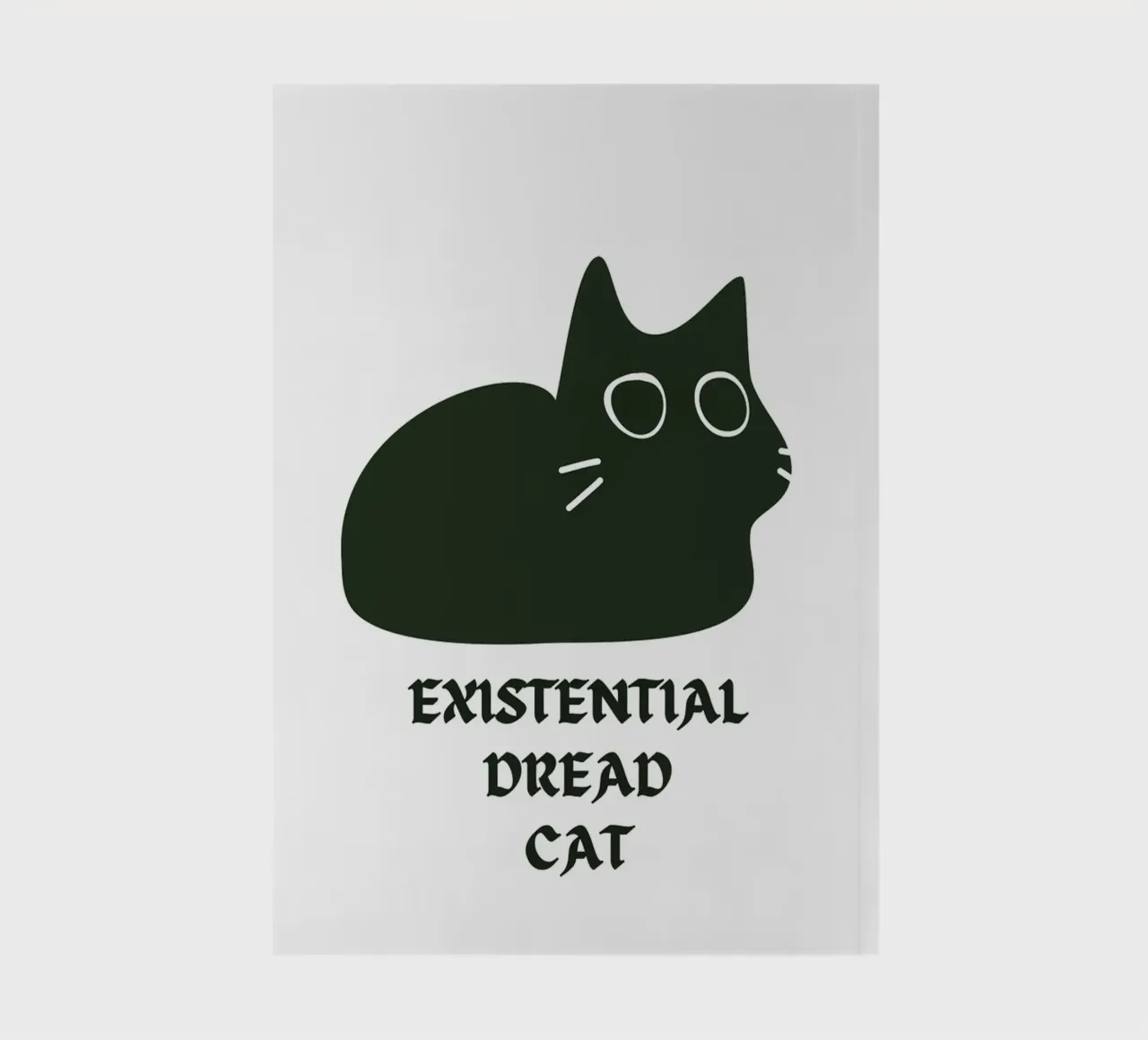 Existential Dread Cat notebook by Melty Shirts