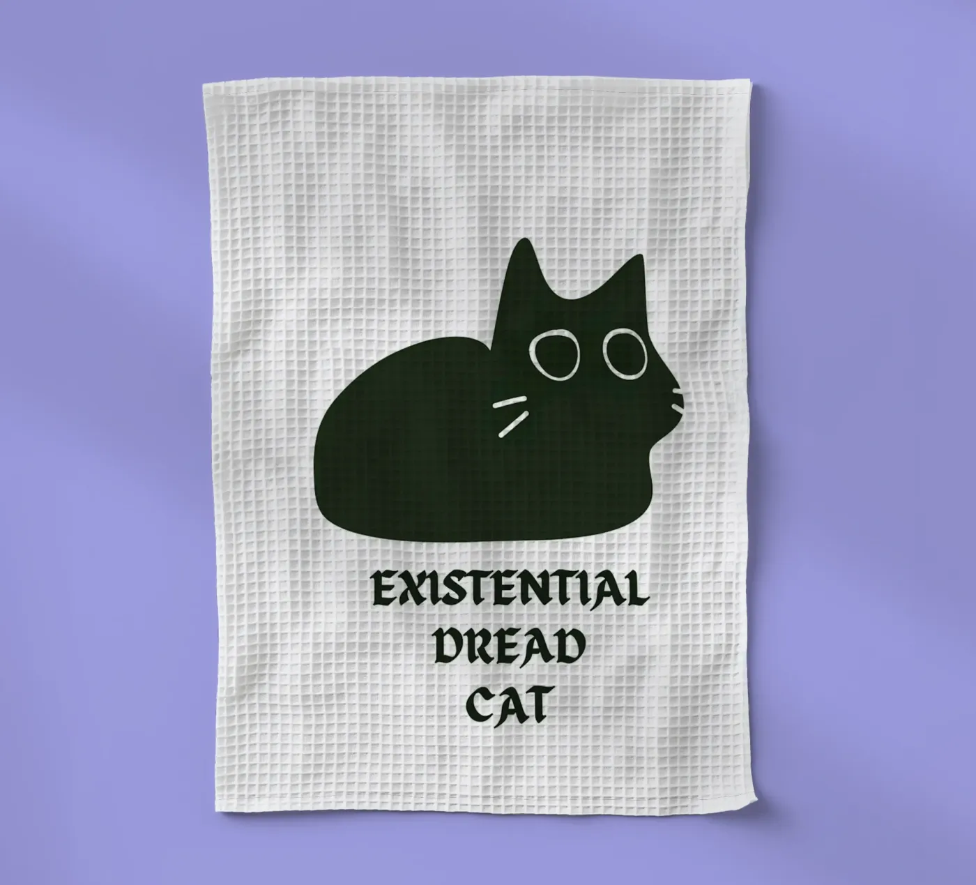 Existential Dread Cat Geschirrtuch von Melty Shirts