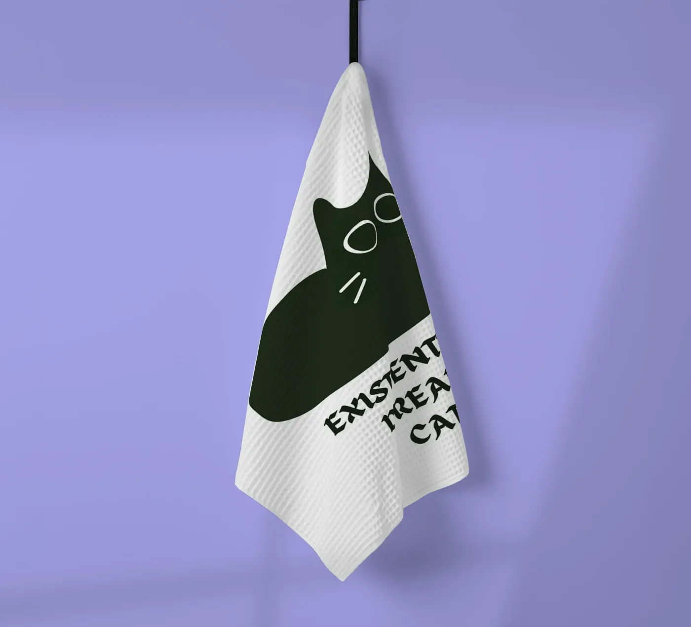 Existential Dread Cat Geschirrtuch von Melty Shirts