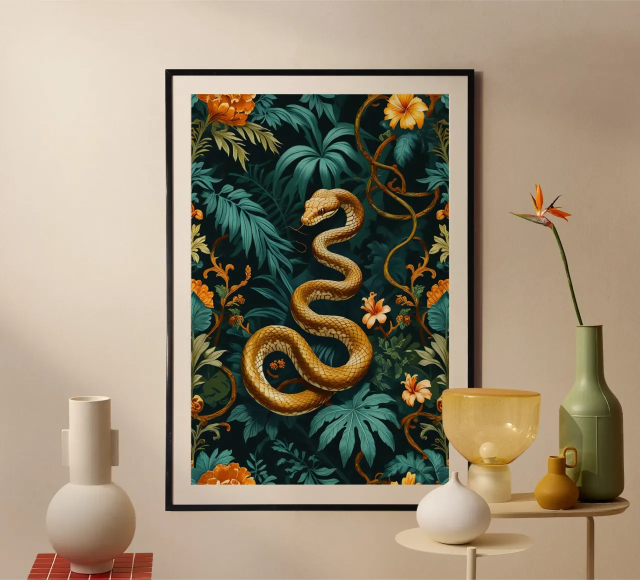 Snack Style Forest poster con telaio in alluminio da Jeff Studio