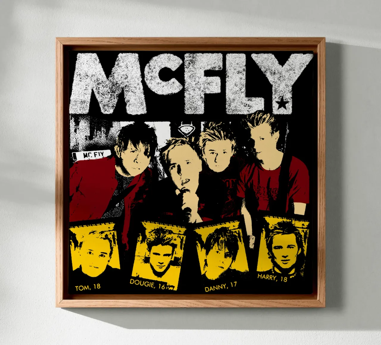 Grunge Rock Band Klassiek T-Shirt canvas met Baklijst van igoshdesigns