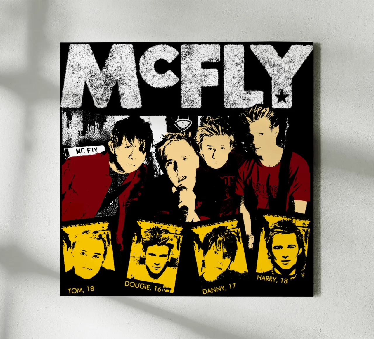 Grunge Rock Band Klassiek T-Shirt canvas met Baklijst van igoshdesigns