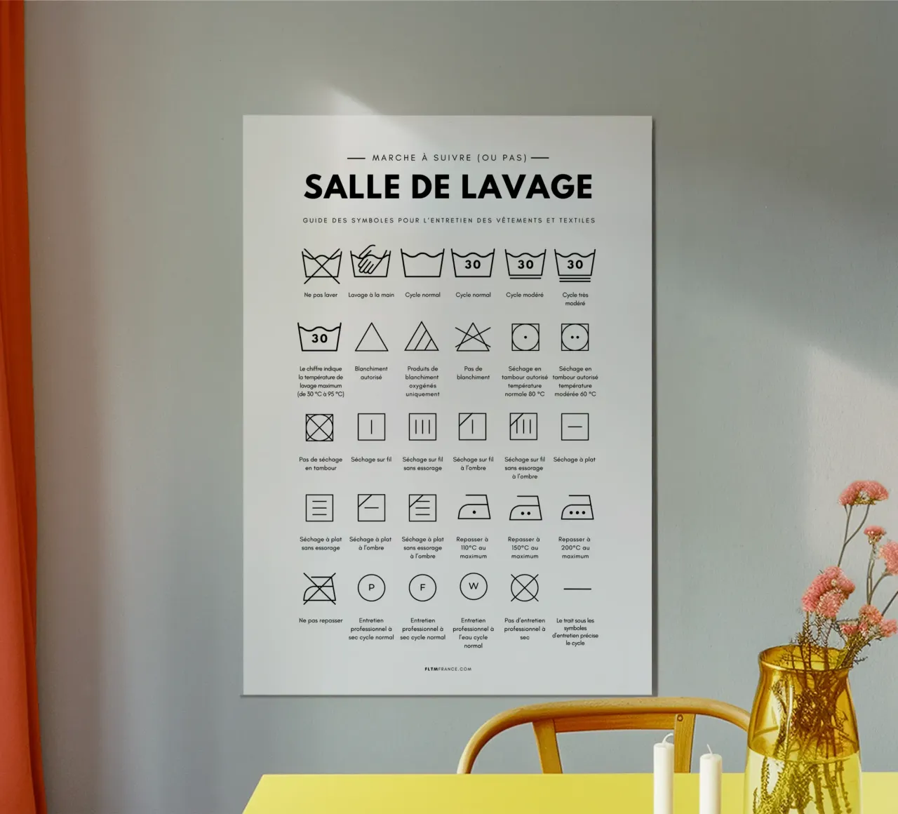 Laundry room poster by fltmfrance