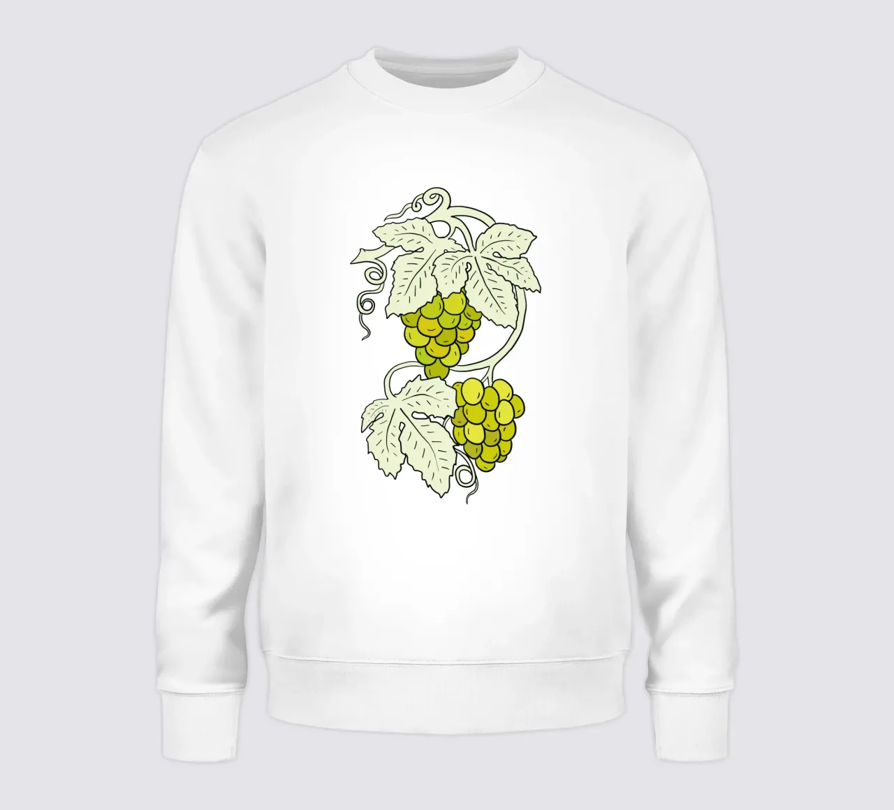 White grapes with light leaves felpa da TijanaArtStudio88