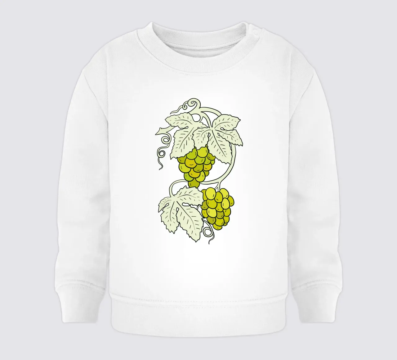 White grapes with light leaves felpa neonato da TijanaArtStudio88