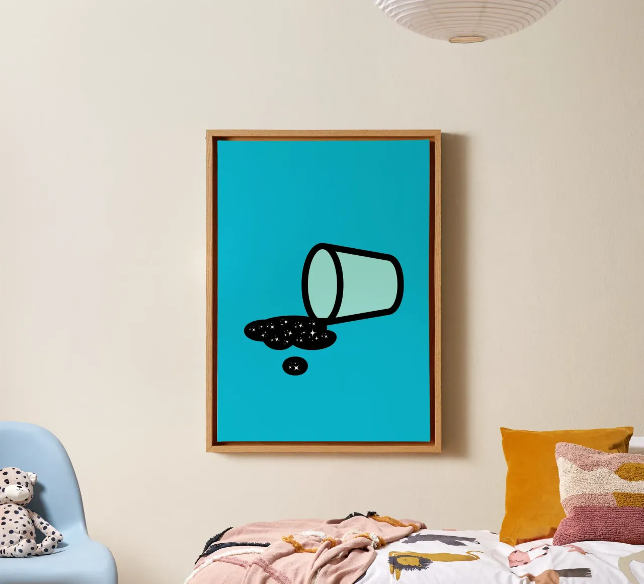 Waste of Space - Spilled Infinity canvas with Floater frame by Melty Shirts