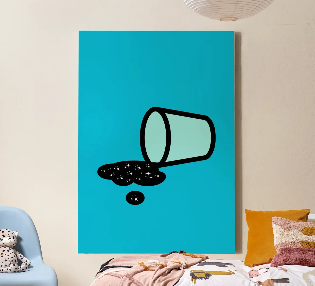 Waste of Space - Spilled Infinity canvas with Floater frame by Melty Shirts