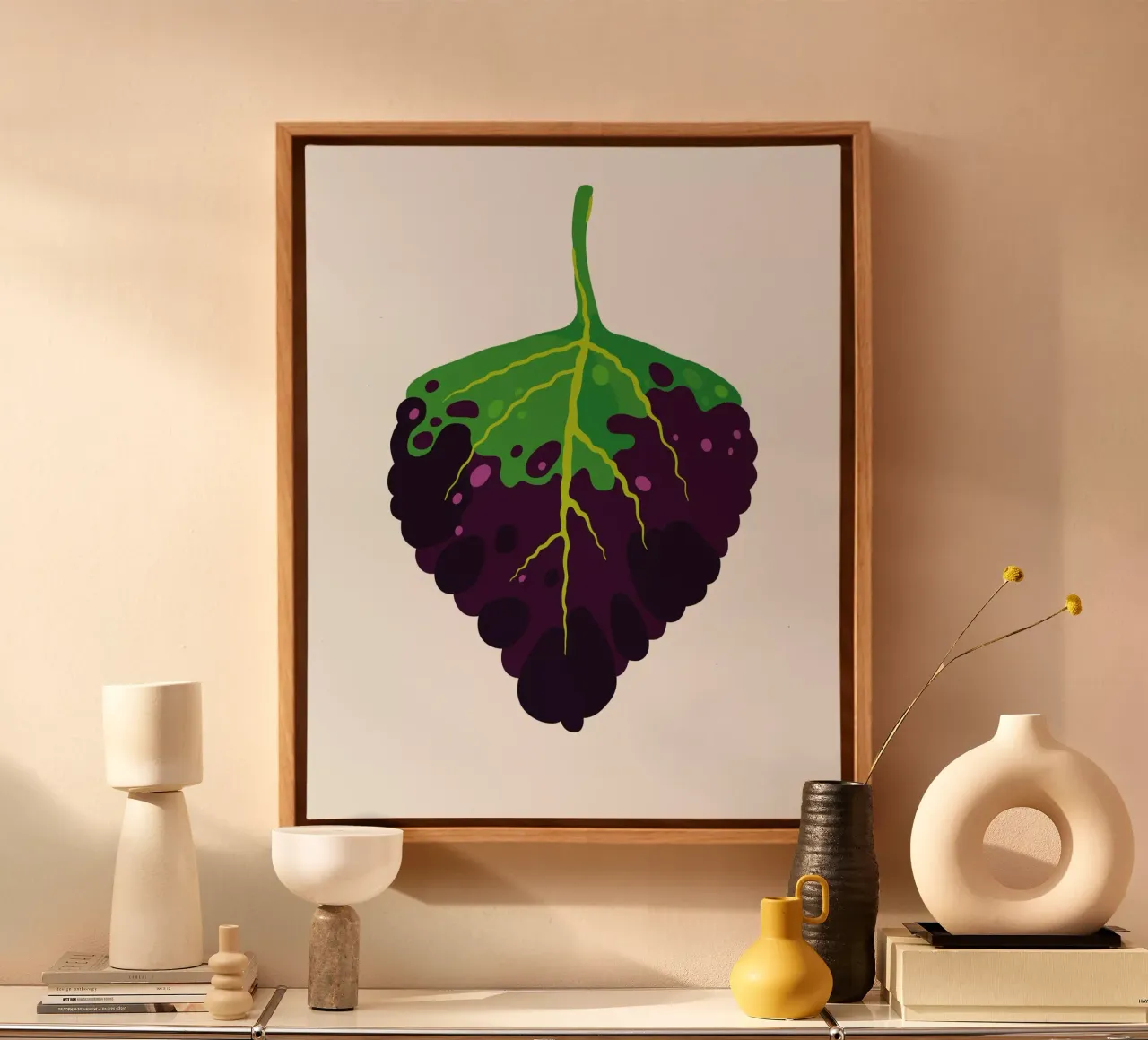 Dipped In Wine Coleus tela con Cornice a cassetta da Lidia Blomgren