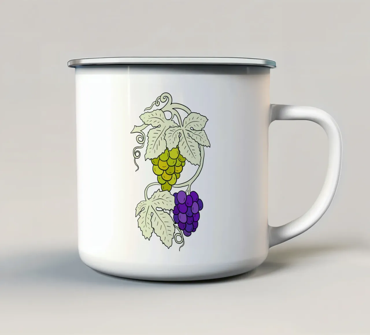 White and black grapes tazza in smalto da TijanaArtStudio88