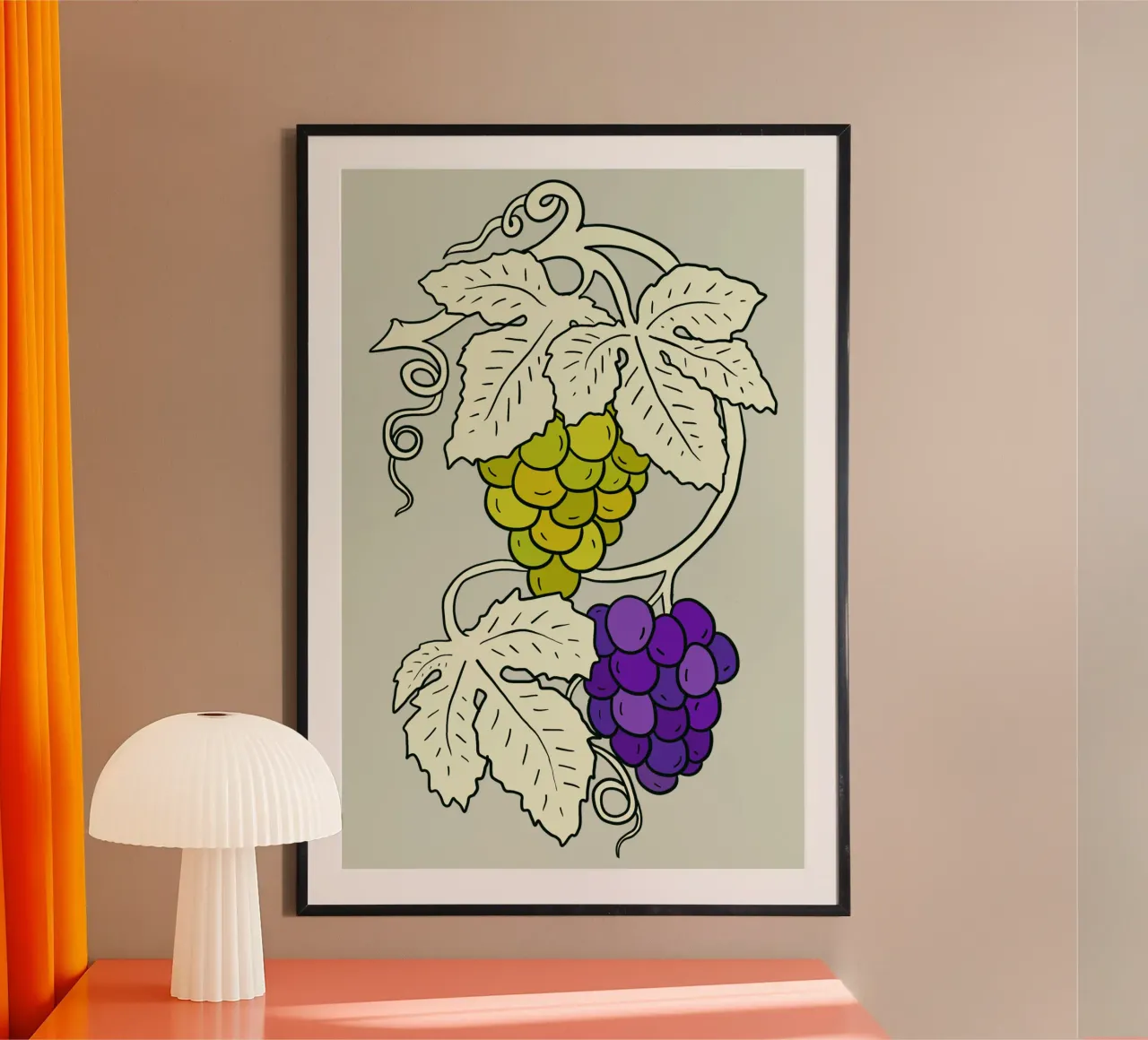 White and black grapes poster da TijanaArtStudio88