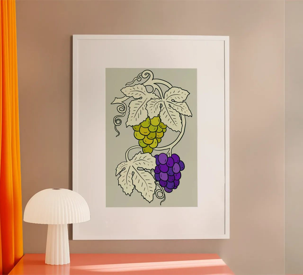 White and black grapes poster da TijanaArtStudio88