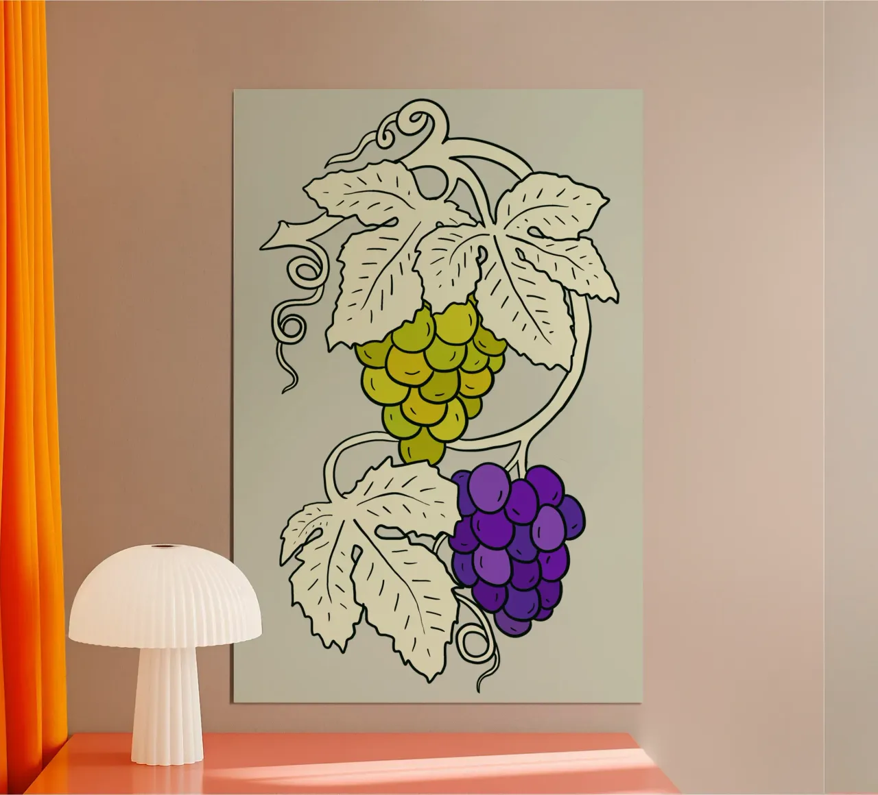 White and black grapes poster da TijanaArtStudio88