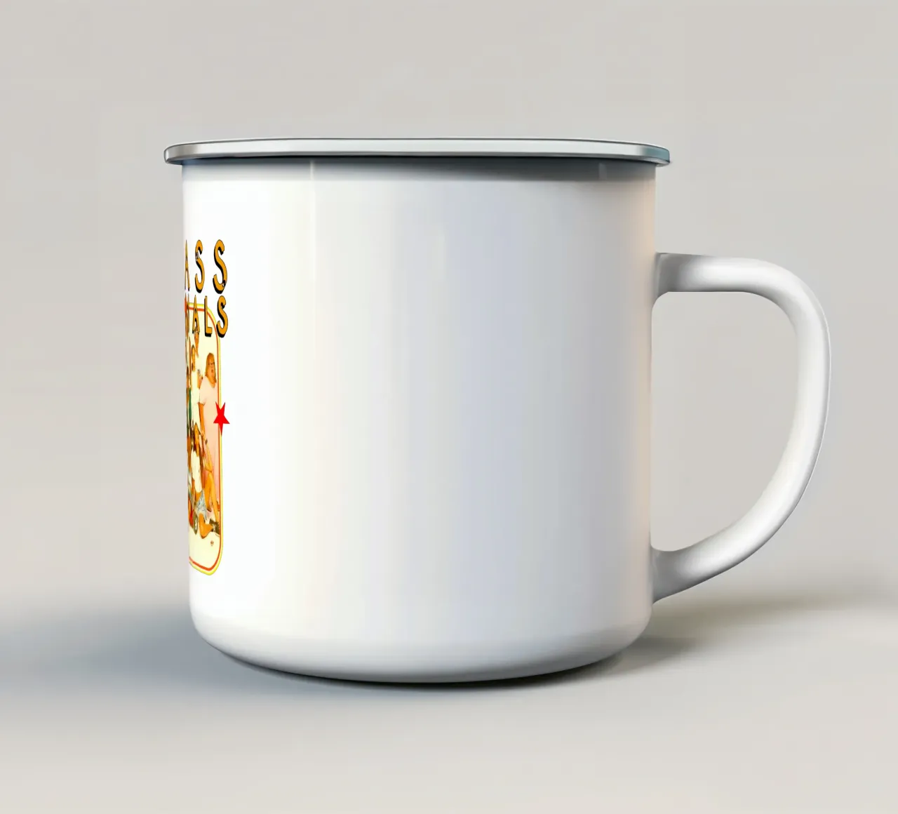 Banda di tutti i membri - Animale di vetro tazza in smalto da https://www.juniqe.com/uk/shop/Henndraws