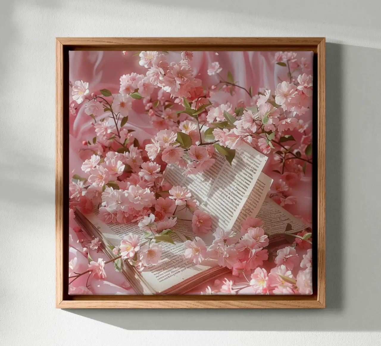 Blush & Bubbles Leinwand mit Schattenfugenrahmen von StillVibe Home
