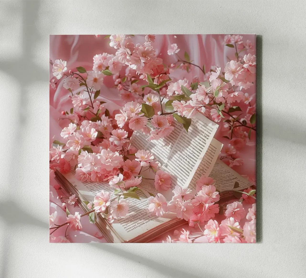 Blush & Bubbles Leinwand mit Schattenfugenrahmen von StillVibe Home