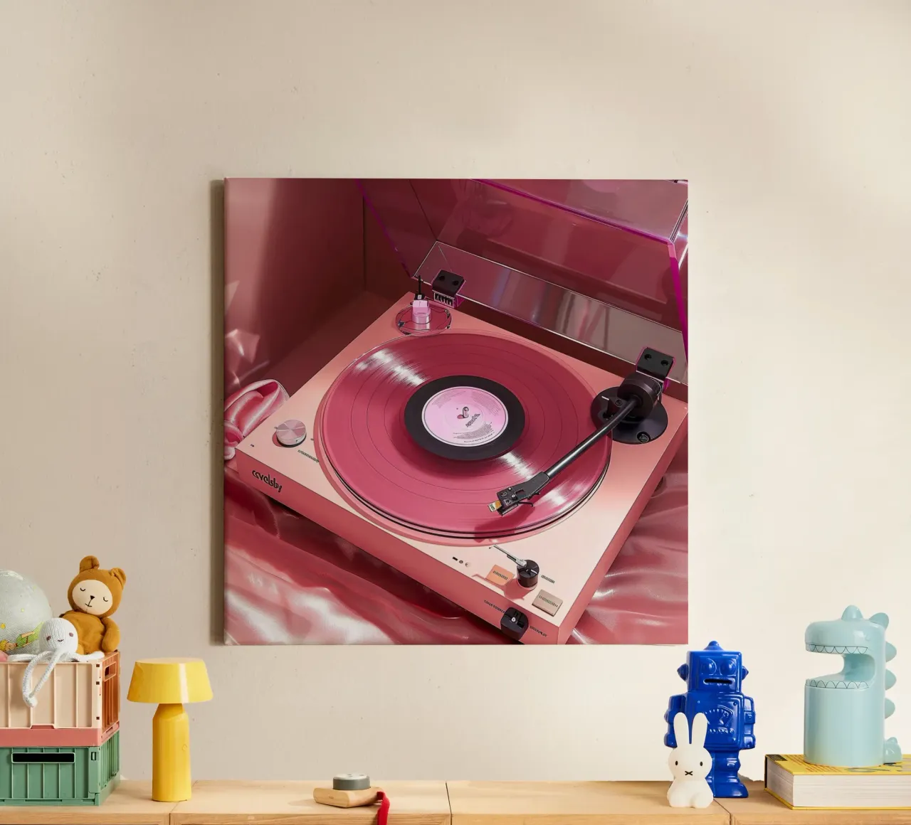 Blush & Bubbles canvas with Floater frame by StillVibe Home