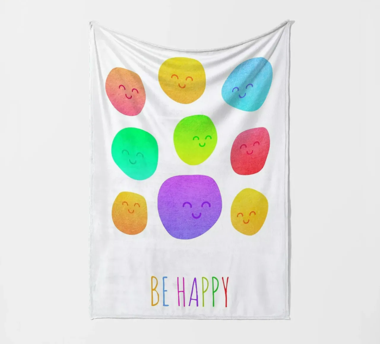 Be Happy coperta in pile da Elisabeth Fredriksson