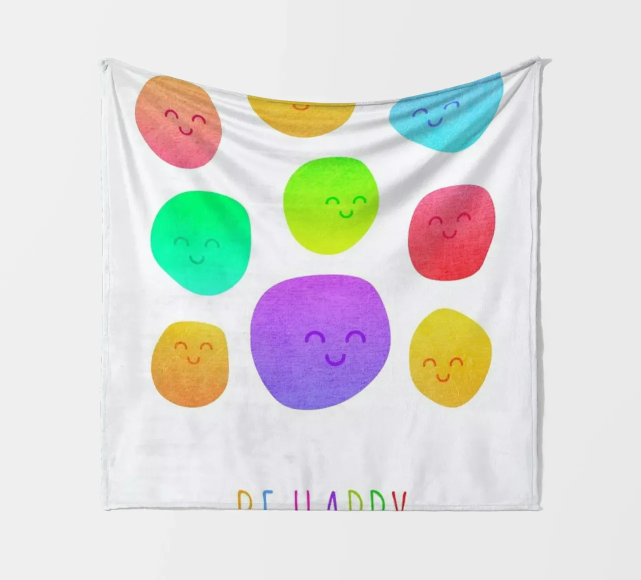 Be Happy coperta in pile da Elisabeth Fredriksson