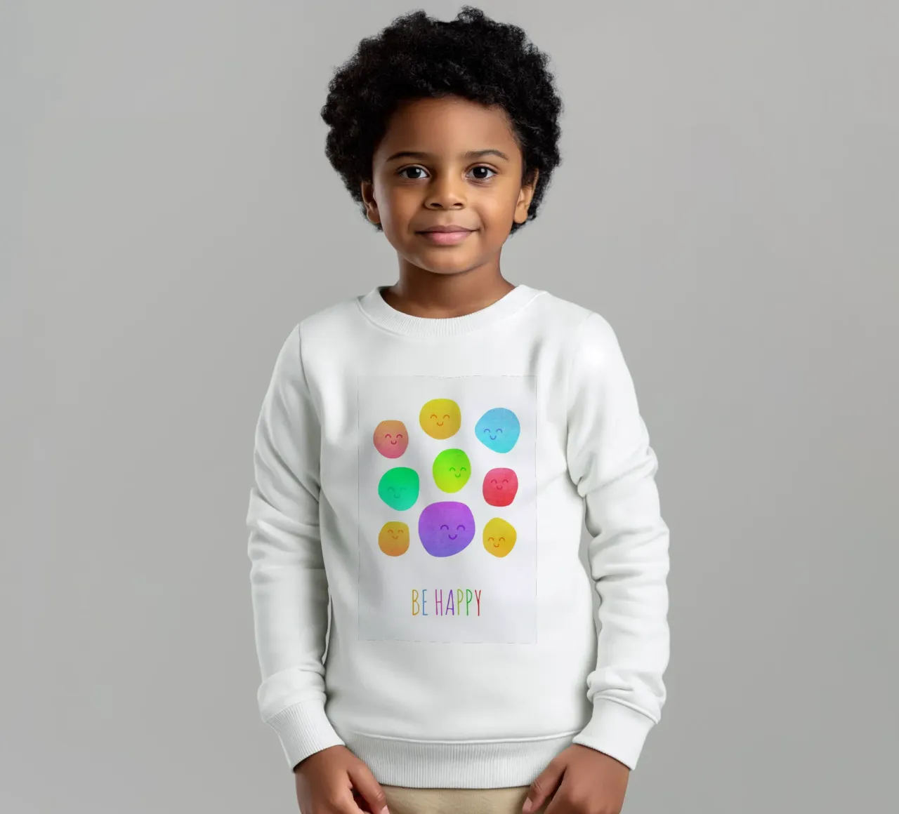 Be Happy felpa bambino da Elisabeth Fredriksson