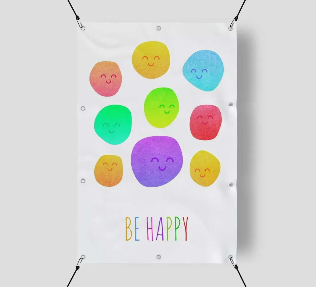Be Happy telo in pvc da Elisabeth Fredriksson