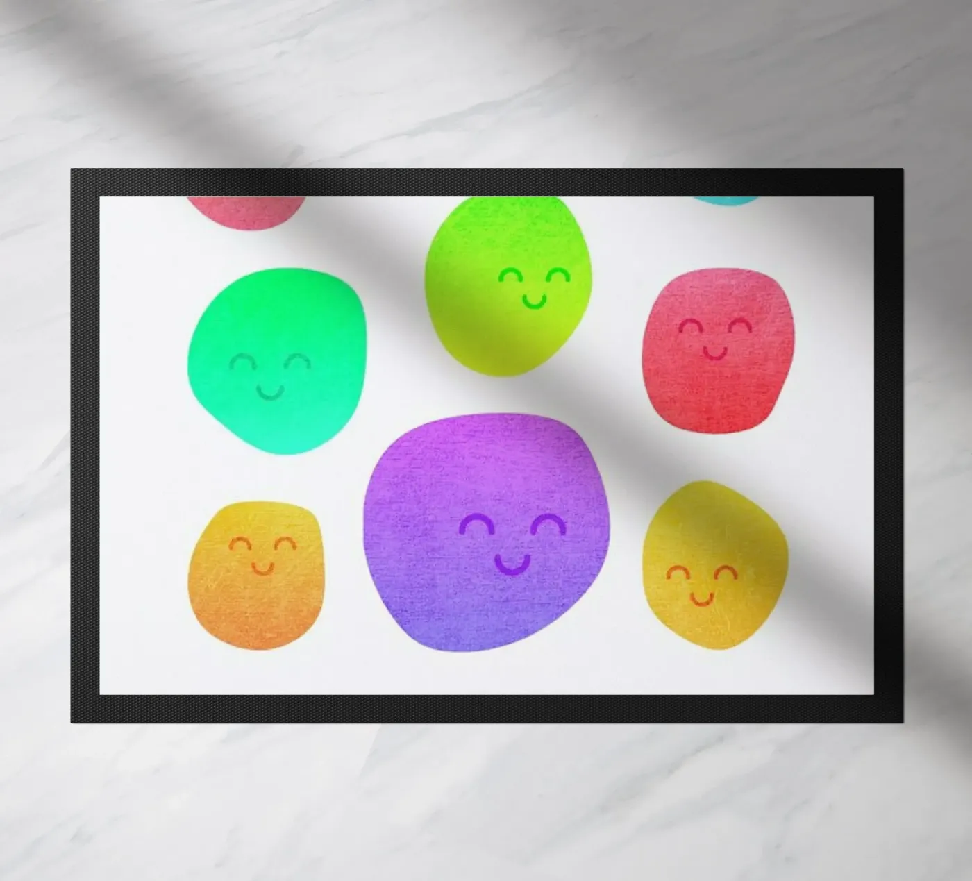 Be Happy doormat by Elisabeth Fredriksson