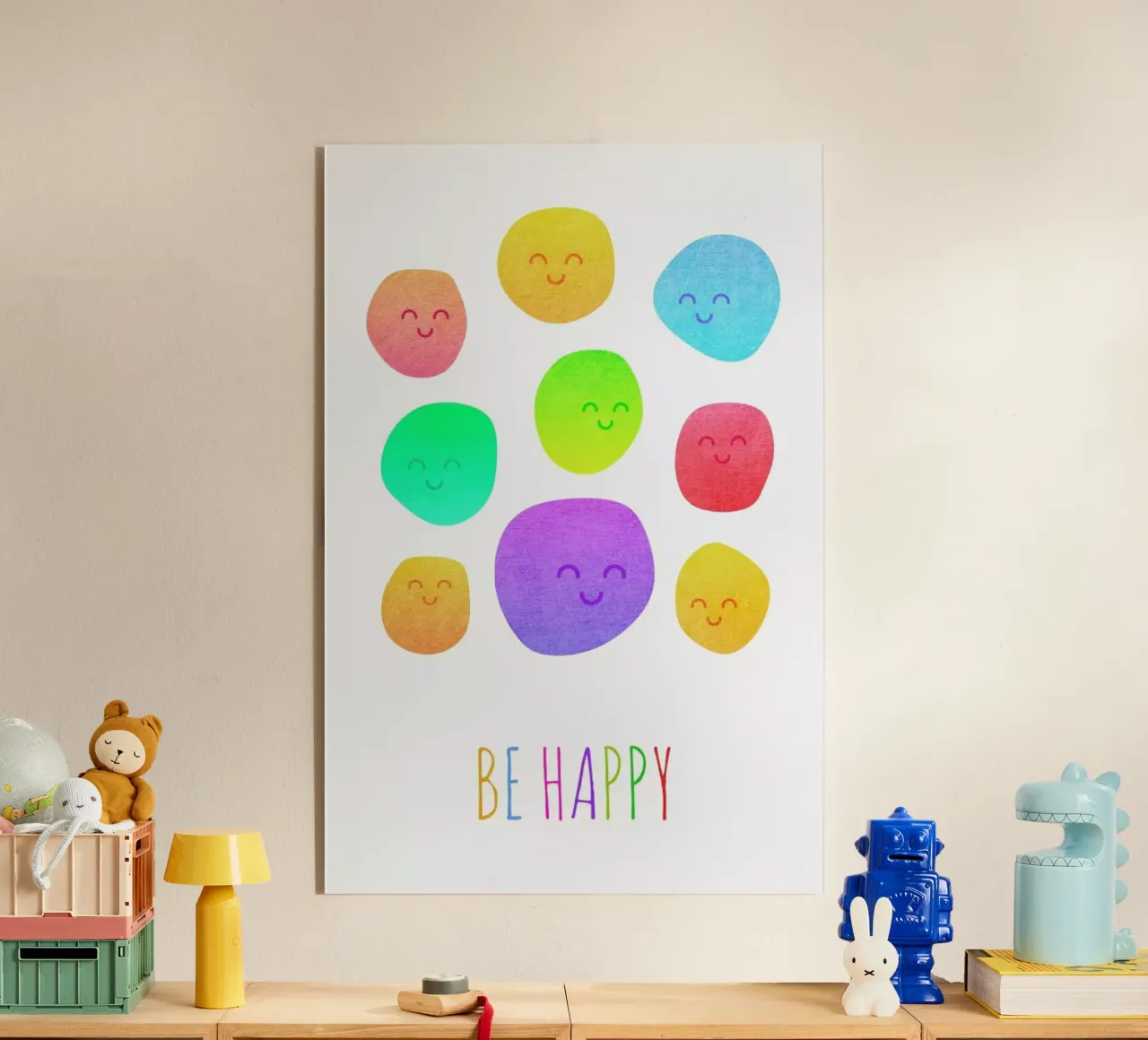 Be Happy plexiglass da Elisabeth Fredriksson