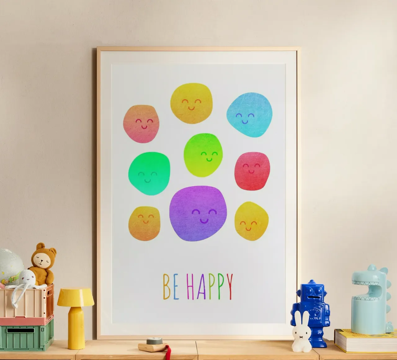 Be Happy poster da Elisabeth Fredriksson