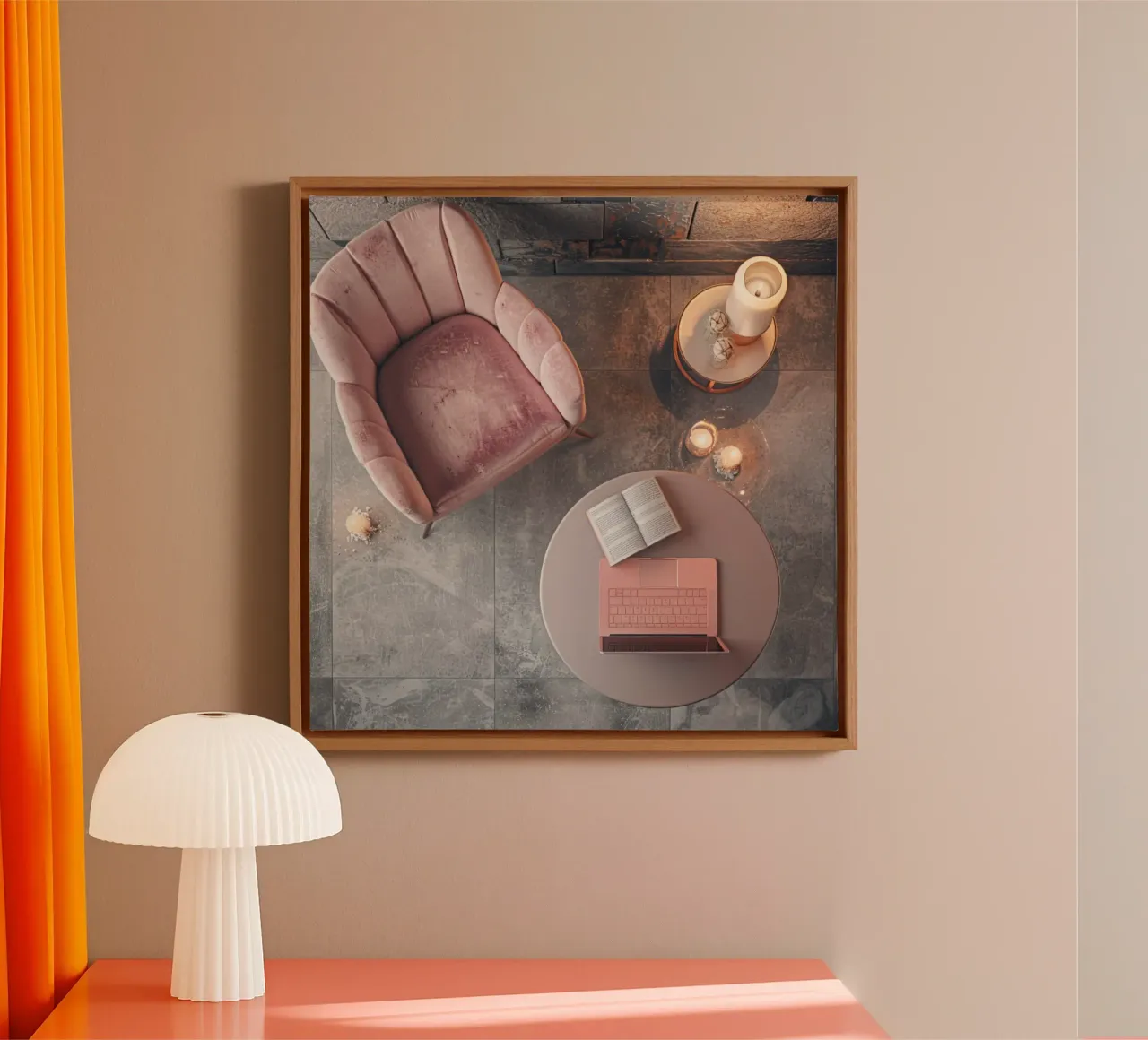 Fard e bolle di sapone tela con Cornice a cassetta da StillVibe Home