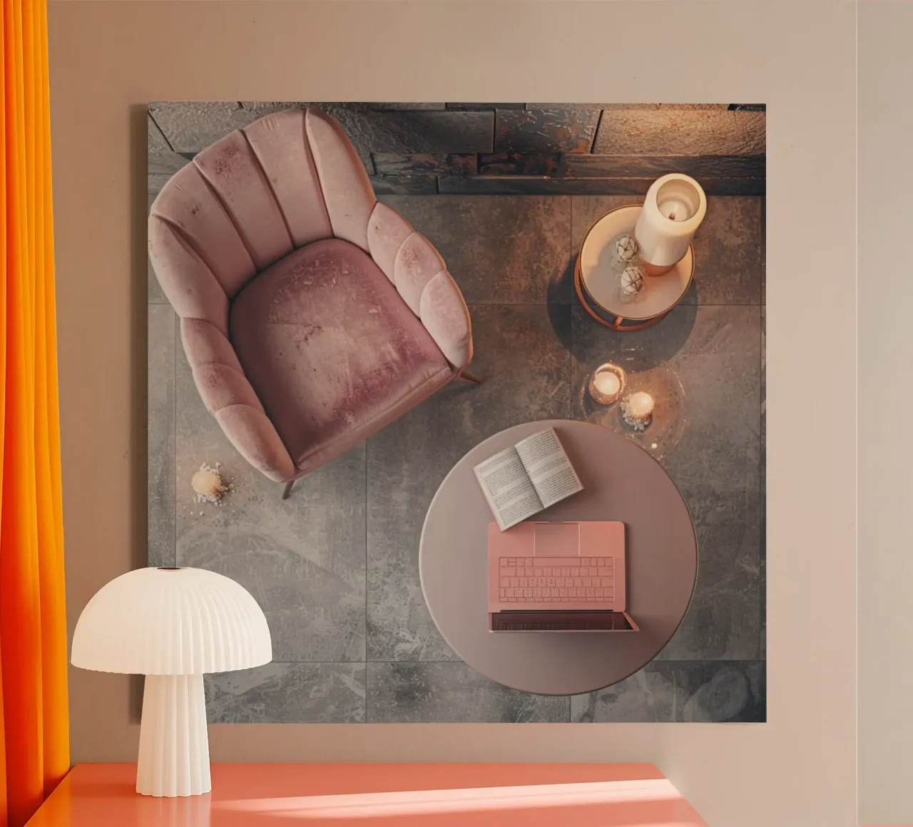 Fard e bolle di sapone tela con Cornice a cassetta da StillVibe Home