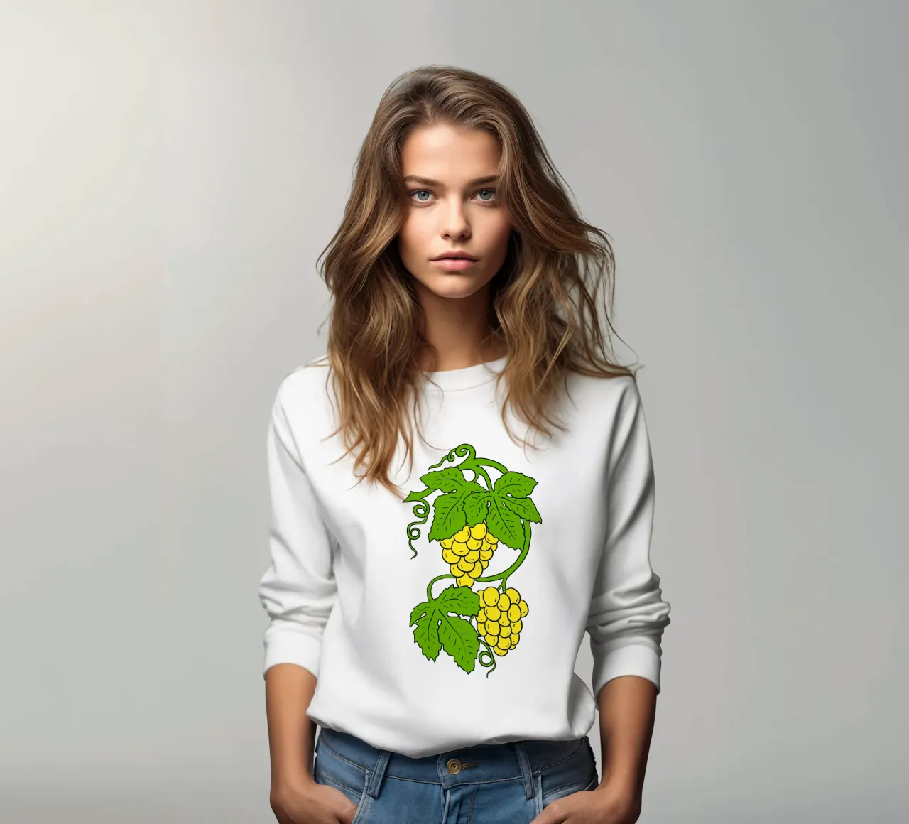 White grapes felpa da TijanaArtStudio88
