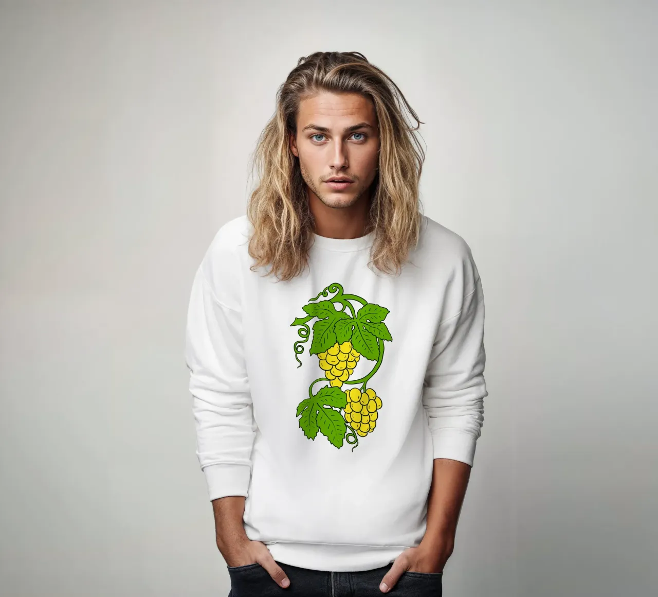 White grapes felpa da TijanaArtStudio88
