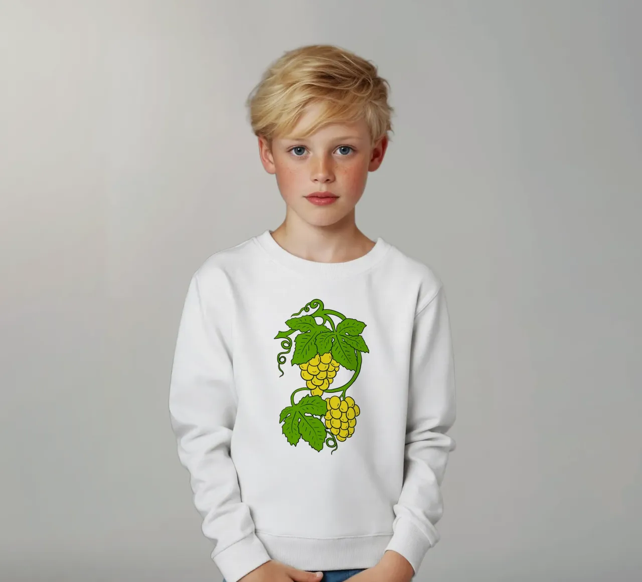 White grapes felpa bambino da TijanaArtStudio88