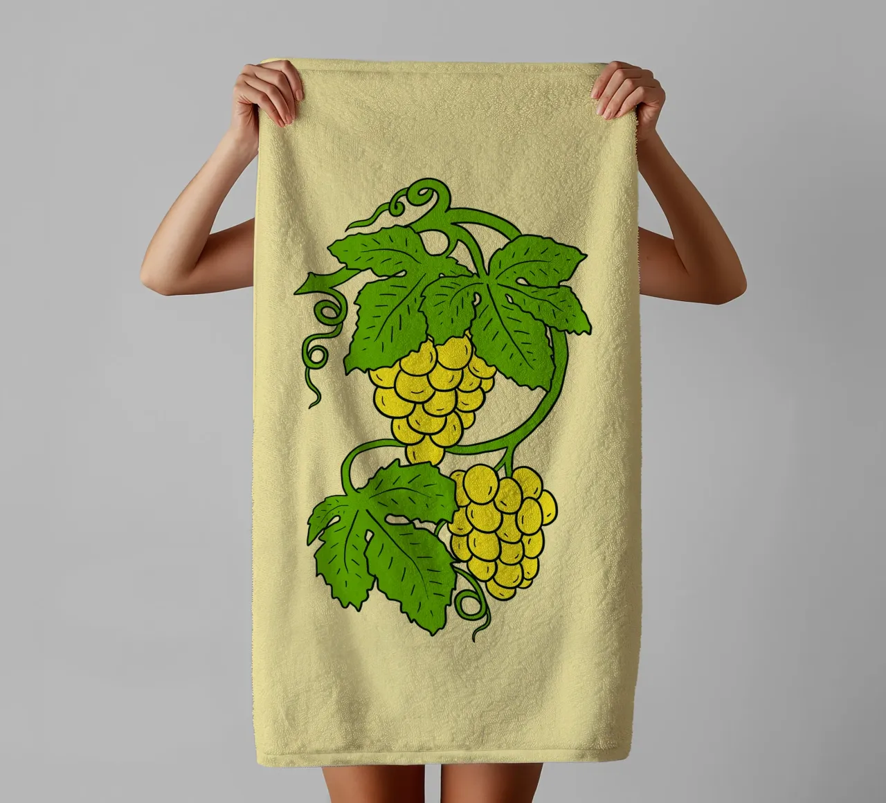 White grapes asciugamano da bagno da TijanaArtStudio88