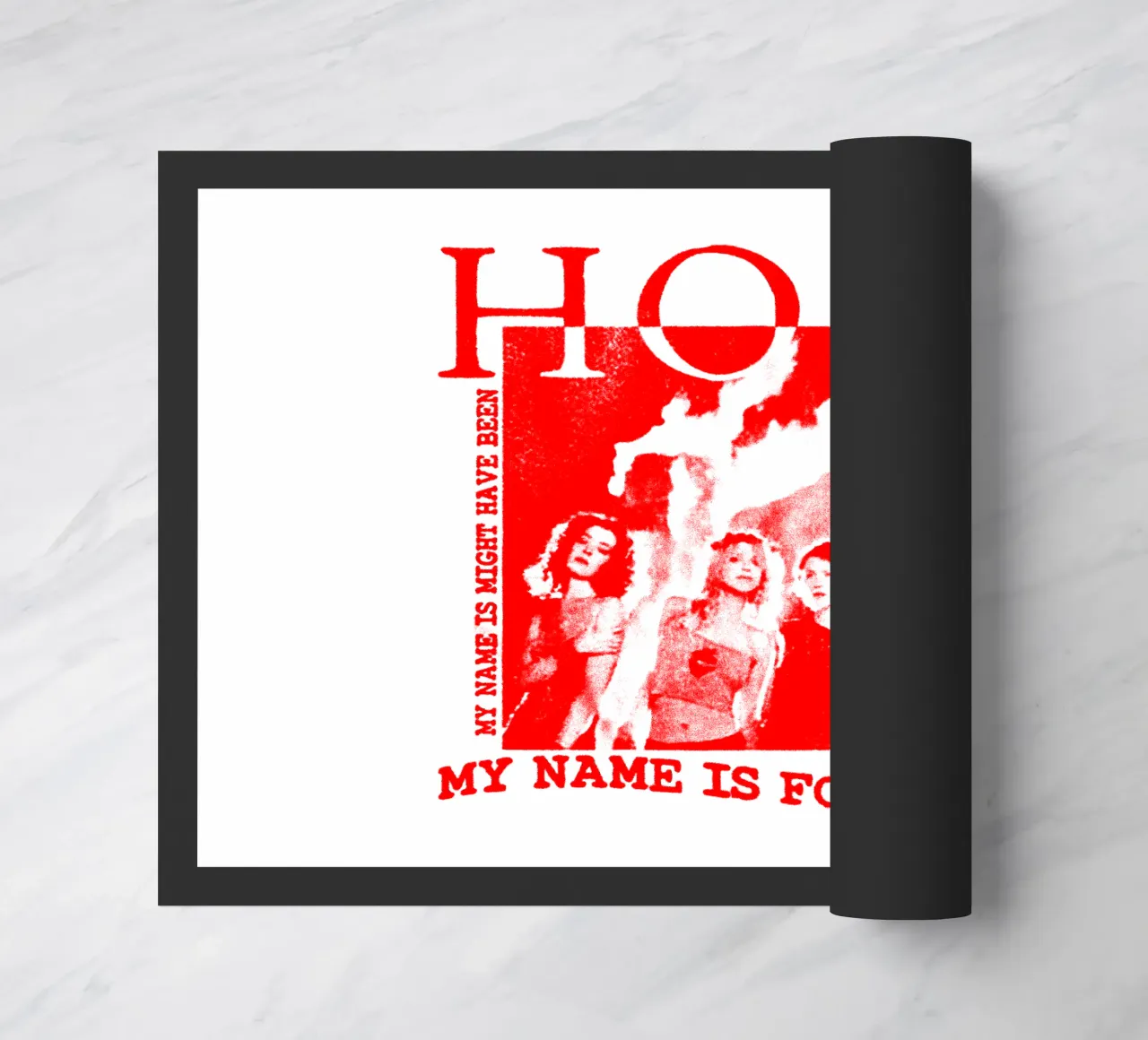 Banda rossa Sillhouette Foro zerbino da https://www.juniqe.com/uk/shop/Henndraws