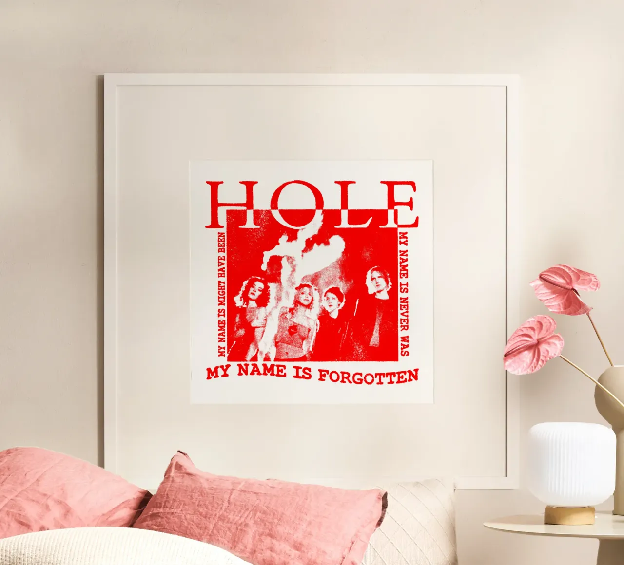 Banda rossa Sillhouette Foro poster da https://www.juniqe.com/uk/shop/Henndraws