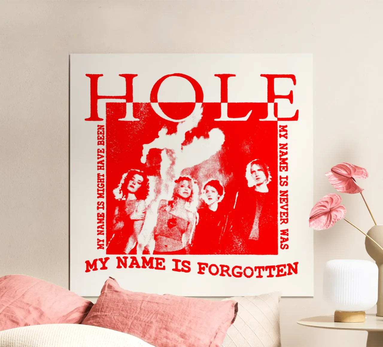 Banda rossa Sillhouette Foro poster da https://www.juniqe.com/uk/shop/Henndraws
