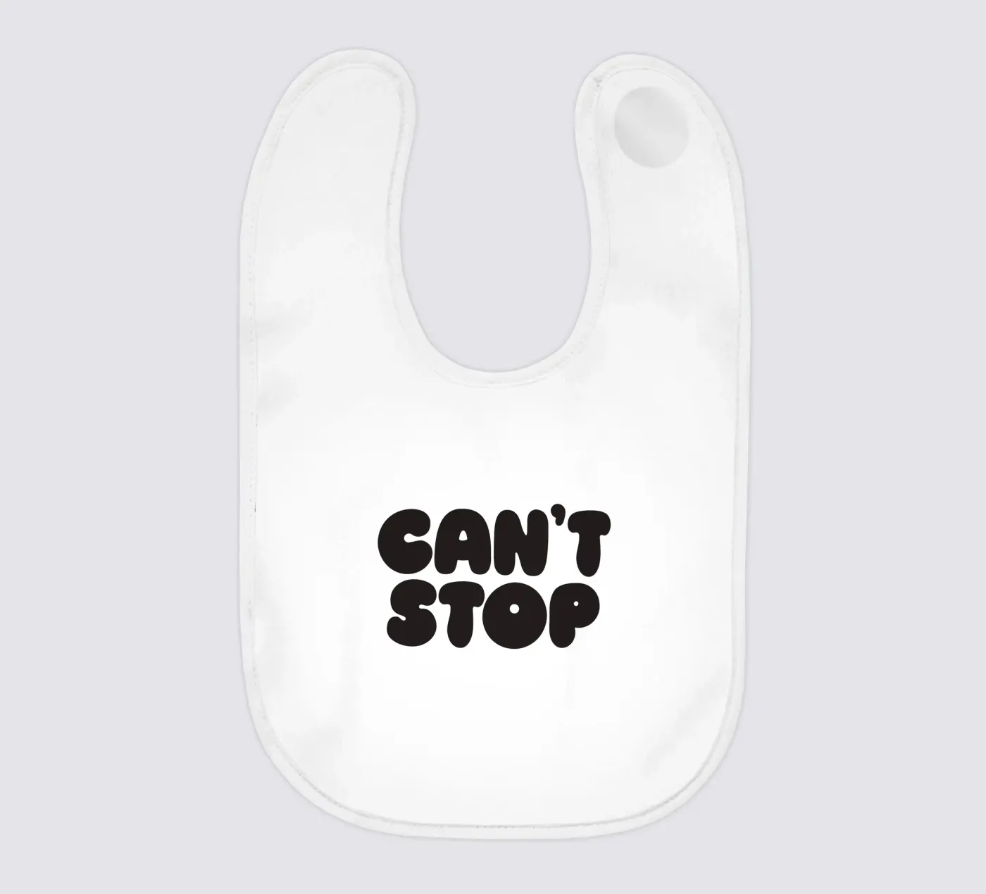 Can't Stop baby bib by Verplanungsagentur