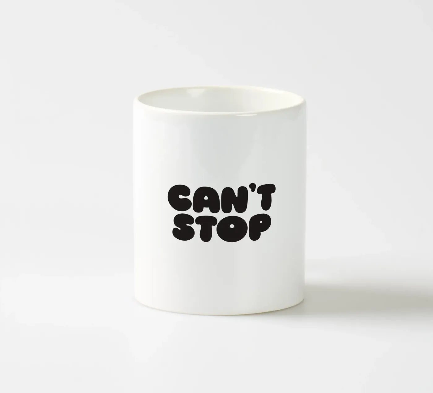 Can't Stop ceramic mug by Verplanungsagentur