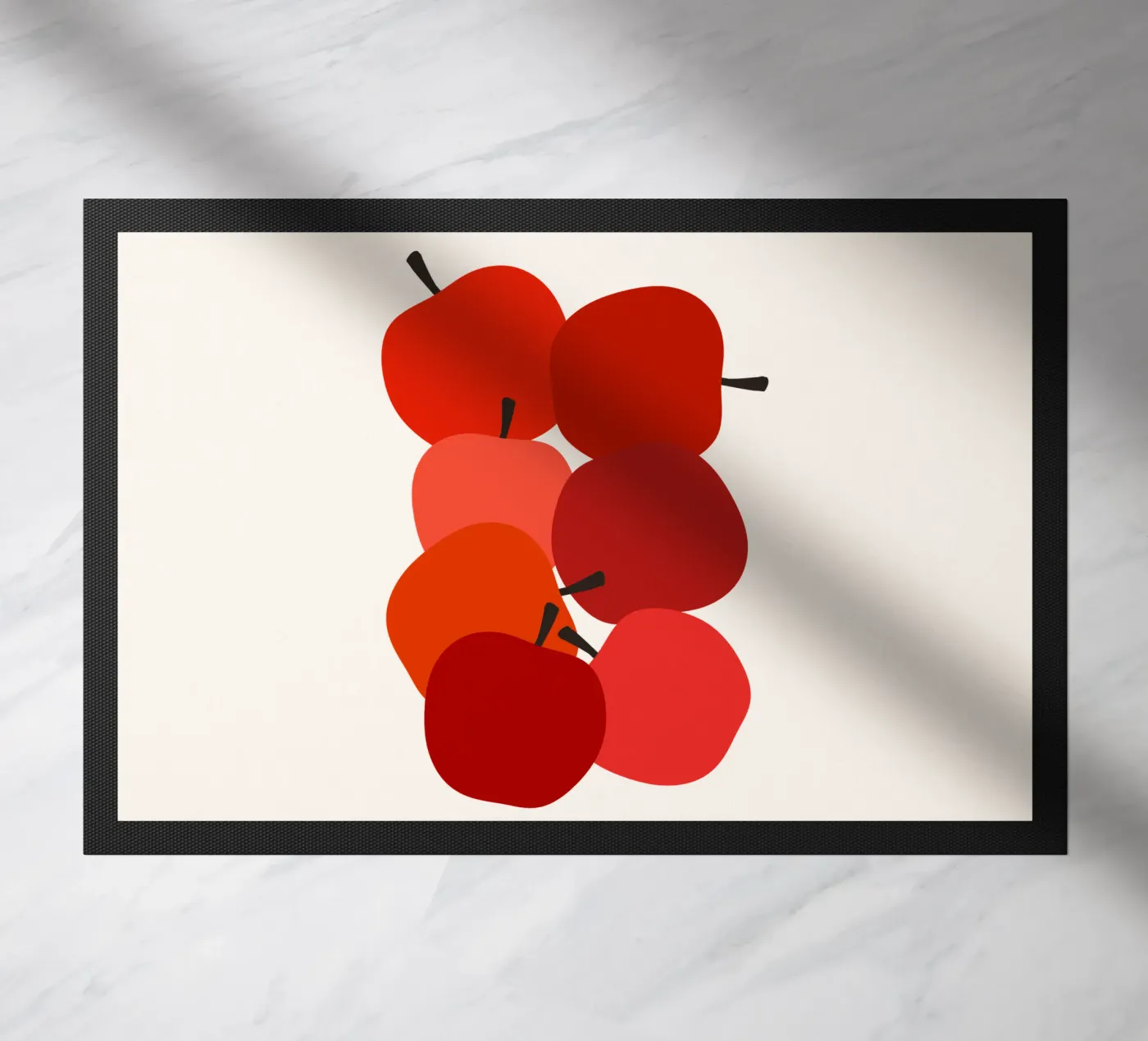 Red apples Fußmatte von TijanaArtStudio88