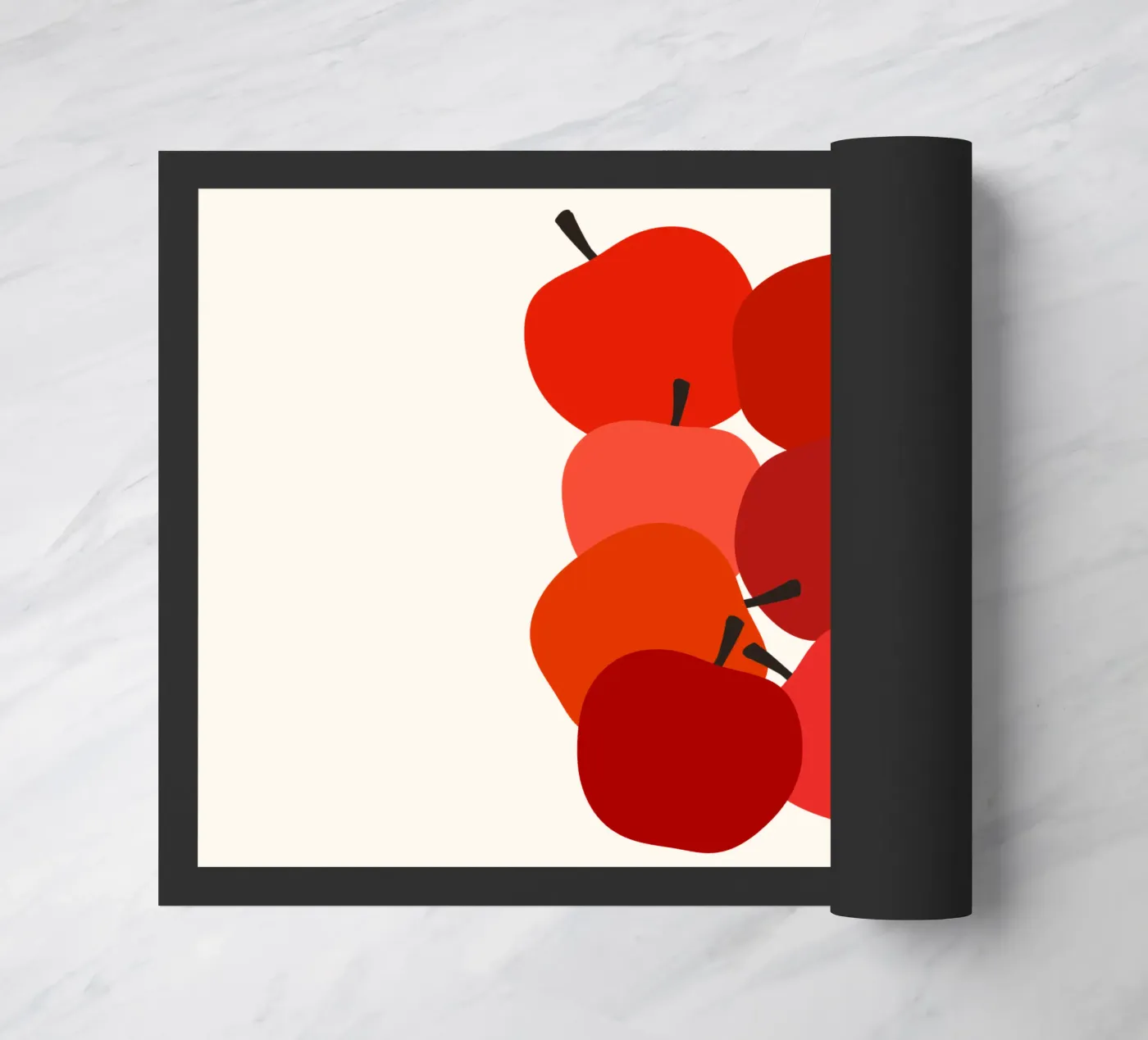 Red apples Fußmatte von TijanaArtStudio88
