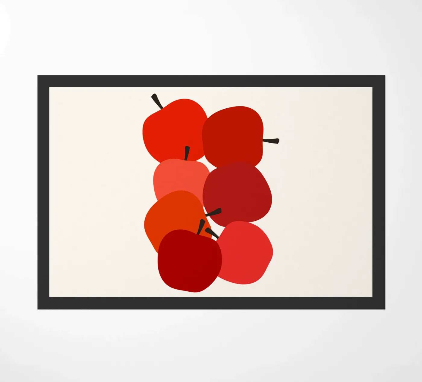 Red apples Fußmatte von TijanaArtStudio88