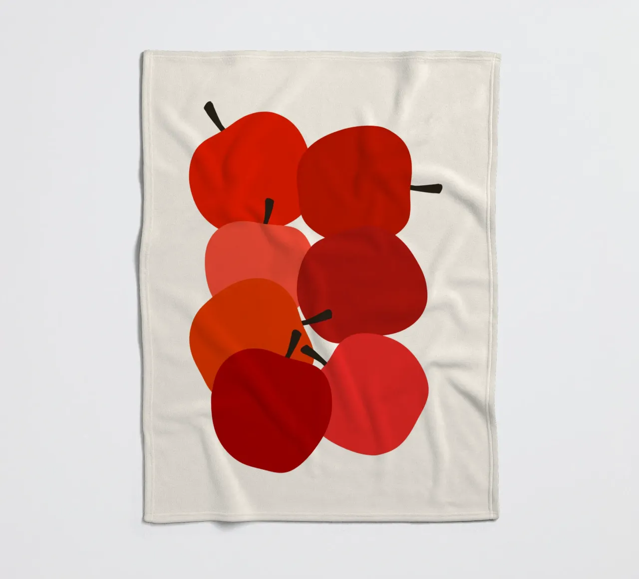 Red apples coperta in pile da TijanaArtStudio88
