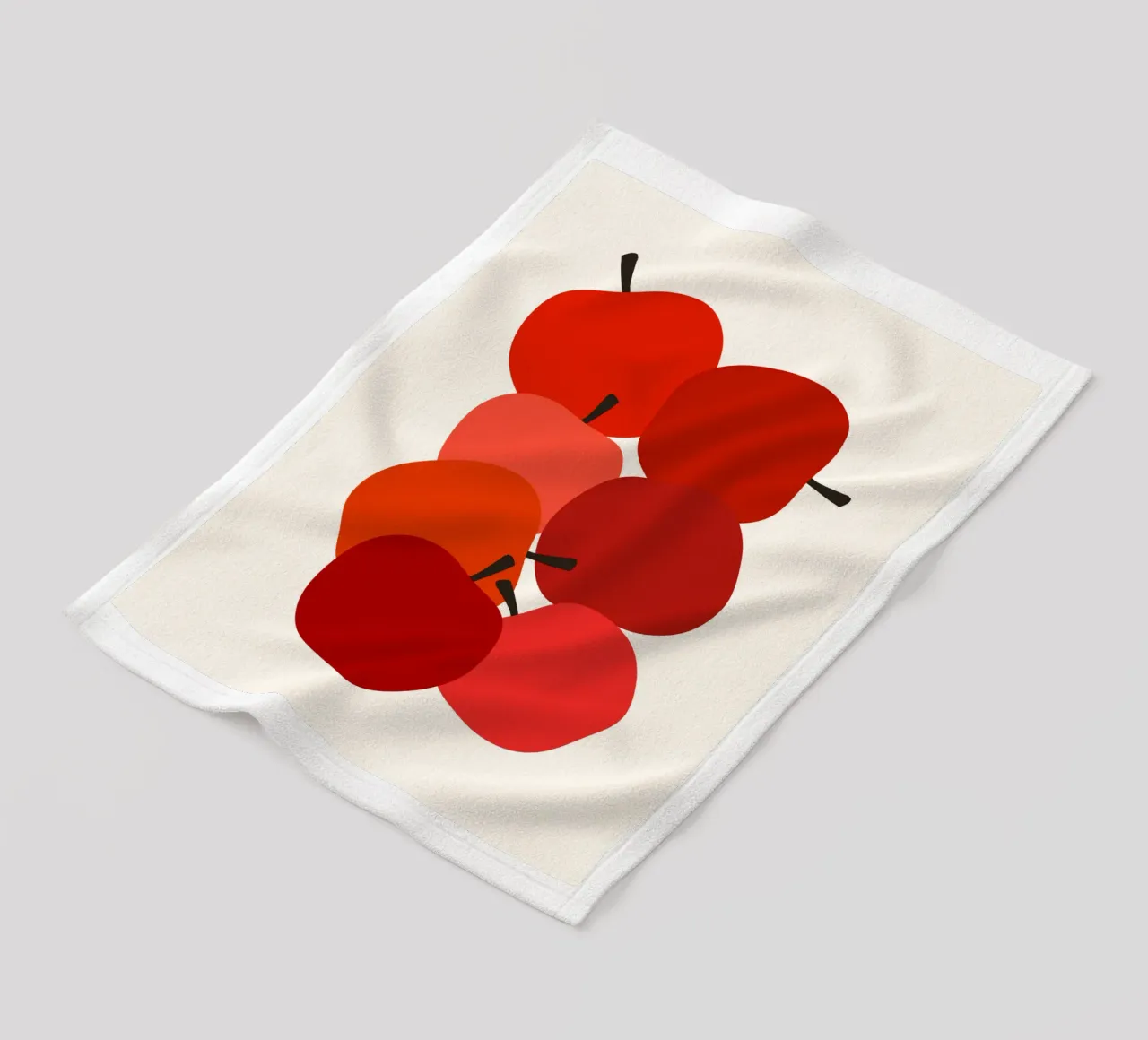 Red apples coperta in pile da TijanaArtStudio88