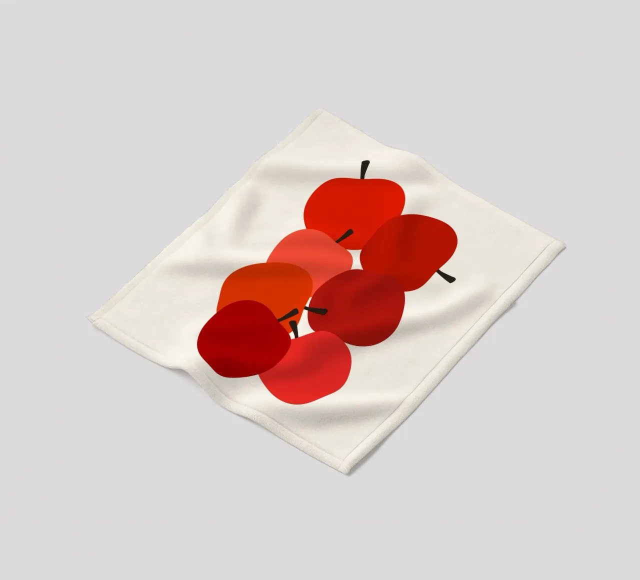 Red apples coperta in pile da TijanaArtStudio88