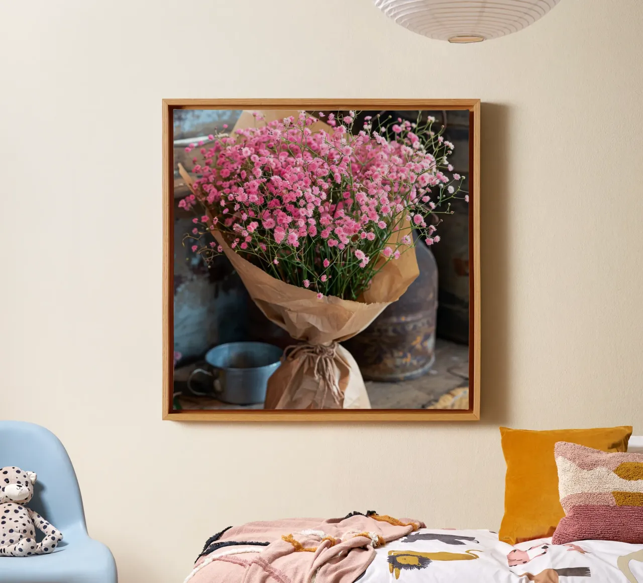 Fard e bolle di sapone tela con Cornice a cassetta da StillVibe Home